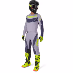 Alpinestars Techstar Dreem Maillot de motocross, gris-jaune, taille S pour Hommes
