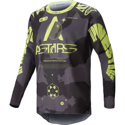Alpinestars Racer Hollow Maillot de motocross, gris-jaune, taille M pour Hommes