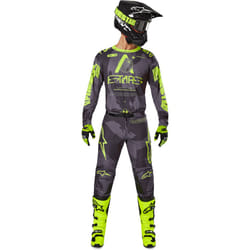 Alpinestars Racer Hollow Maillot de motocross, gris-jaune, taille L pour Hommes