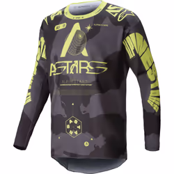 Alpinestars Racer Hollow Maillot de motocross, gris-jaune, taille 2XL pour Hommes
