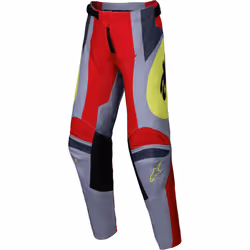 Alpinestars Racer Melt Pantalons de motocross pour jeunes, gris-rouge, taille XL
