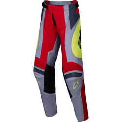 Alpinestars Racer Melt Pantalons de motocross pour jeunes, gris-rouge, taille XL