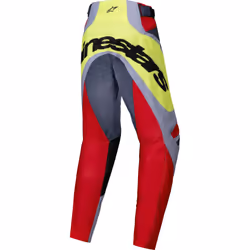 Alpinestars Racer Melt Pantalons de motocross pour jeunes, gris-rouge, taille XL