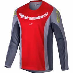 Alpinestars Racer Melt Maillot de motocross pour jeunes, gris-rouge, taille S