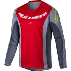 Alpinestars Racer Melt Maillot de motocross pour jeunes, gris-rouge, taille XL