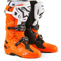 Alpinestars Tech 10 Enduro Bottes de motocross, noir-orange, taille 43 pour Hommes