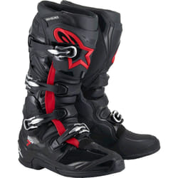 Alpinestars Tech 7 Bottes de motocross, noir-rouge, taille 44 45 pour Hommes