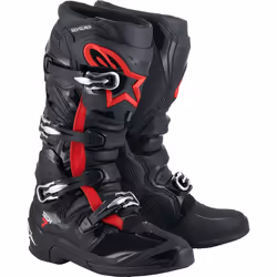 Alpinestars Tech 7 Bottes de motocross, noir-rouge, taille 48 pour Hommes