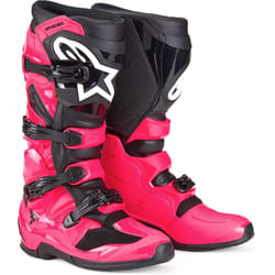 Alpinestars Tech 7 Bottes de motocross, noir-rose, taille 44 45 pour Hommes