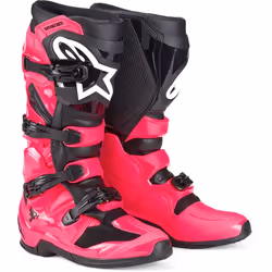 Alpinestars Tech 7 Bottes de motocross, noir-rose, taille 49 50 pour Hommes