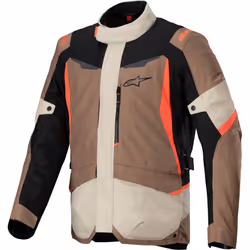Alpinestars ST-1 Veste textile de moto imperméable, noir-brun, taille XL pour Hommes