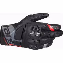 Alpinestars Belize v3 Drystar Gants de moto imperméables, noir-gris-rouge, taille 2XL pour Hommes