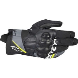 Alpinestars Corozal V3 Drystar Gants de moto imperméables, noir-gris-jaune, taille S pour Hommes