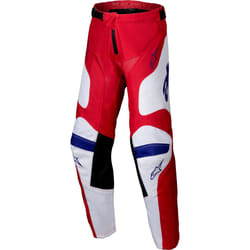 Alpinestars Racer Veil Pantalons de motocross pour jeunes, blanc-rouge, taille 28