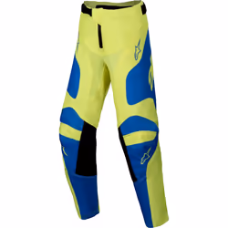 Alpinestars Racer Veil Pantalons de motocross pour jeunes, bleu-jaune, taille 24