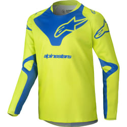 Alpinesatrs Racer Veil Maillot de motocross pour jeunes, bleu-jaune, taille XL