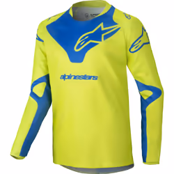 Alpinesatrs Racer Veil Maillot de motocross pour jeunes, bleu-jaune, taille XL