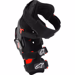 Alpinestars RK-7 Plasma Orthèses de genou, noir-rouge, taille S pour Hommes