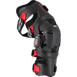 Alpinestars RK-7 Plasma Orthèses de genou, noir-rouge, taille L pour Hommes
