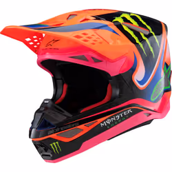 Alpinestars Supertech M10 Deegan Monster Casque de motocross, multicolore, taille L pour Hommes