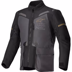Alpinestars ST-7 2L Gore-Tex Veste textile de moto imperméable, noir-gris, taille L pour Hommes