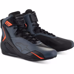 Alpinestars Faster-4 Chaussures de moto, noir-gris-rouge, taille 43 pour Hommes