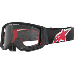 Alpinestars Supertech Corp Absolute Vision Stripe Lunettes de motocross, noir-rouge pour Hommes