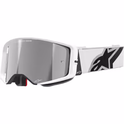 Alpinestars Supertech Corp Absolute Vision Mirror Lunettes de motocross blanches, noir-blanc pour Hommes