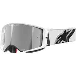 Alpinestars Supertech Corp Absolute Vision Mirror Lunettes de motocross blanches, noir-blanc pour Hommes
