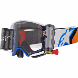 Alpinestars Supertech Corp Roll-Off Lunettes de motocross, bleu-orange pour Hommes