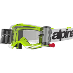 Alpinestars Vision 8 Wordmark Roll-Off Lunettes de motocross, blanc-jaune pour Hommes