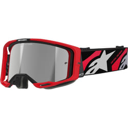 Alpinestars Vision 8 Luar Mirror Lunettes de motocross, noir-rouge pour Hommes
