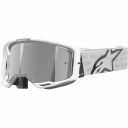Alpinestars Vision 8 Corp Mirror Stripes Lunettes de motocross, blanc pour Hommes