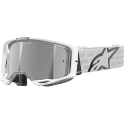 Alpinestars Vision 8 Corp Mirror Stripes Lunettes de motocross, blanc pour Hommes