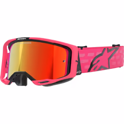 Alpinestars Vision 8 Corp Mirror Stripes Lunettes de motocross, rose pour Hommes