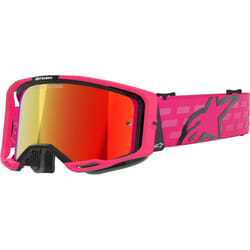 Alpinestars Vision 8 Corp Mirror Stripes Lunettes de motocross, rose pour Hommes