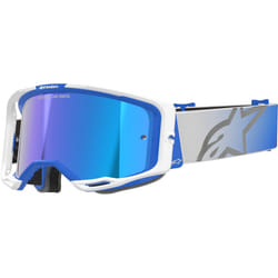 Alpinestars Vision 8 Corp Mirror Lunettes de motocross, blanc-bleu pour Hommes
