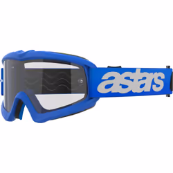 Alpinestars Vision Blaze Clear Lunettes de motocross pour jeunes, blanc-bleu pour Hommes