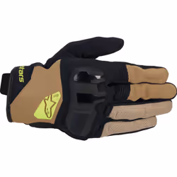 Alpinestars Chrome V2 Gants de moto, noir-vert-brun-beige, taille L pour Hommes