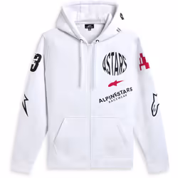 Alpinestars Variegate Sweat à capuche zippé, blanc, taille L pour Hommes