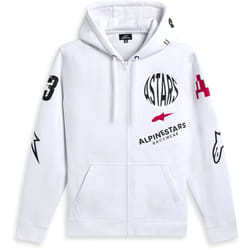 Alpinestars Variegate Sweat à capuche zippé, blanc, taille 2XL pour Hommes