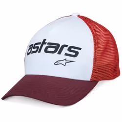 Alpinestars Vital Casquette de camionneur, blanc-rouge pour Hommes