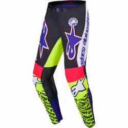 Alpinestars Supertech Dirt Pantalons de motocross, vert-pourpre, taille 30 pour Hommes
