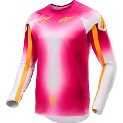 Alpinestars Supertech Mig LE Maillot de motocross, blanc-rose, taille L pour Hommes