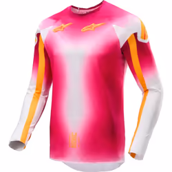 Alpinestars Supertech Mig LE Maillot de motocross, blanc-rose, taille XL pour Hommes