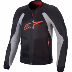 Alpinestars Troop-Air Veste de protection, noir-gris-rouge, taille M pour Hommes