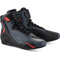 Alpinestars Faster-4 Chaussures de moto, noir-gris-rouge, taille 48 pour Hommes