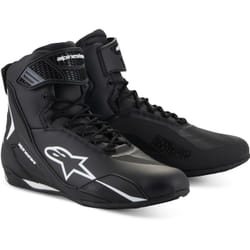 Alpinestars Faster-4 Chaussures de moto, noir-blanc, taille 49 pour Hommes