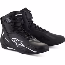 Alpinestars Faster-4 Chaussures de moto, noir-blanc, taille 49 pour Hommes