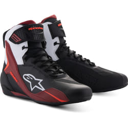 Alpinestars Faster-4 Chaussures de moto, noir-blanc-rouge, taille 40 pour Hommes